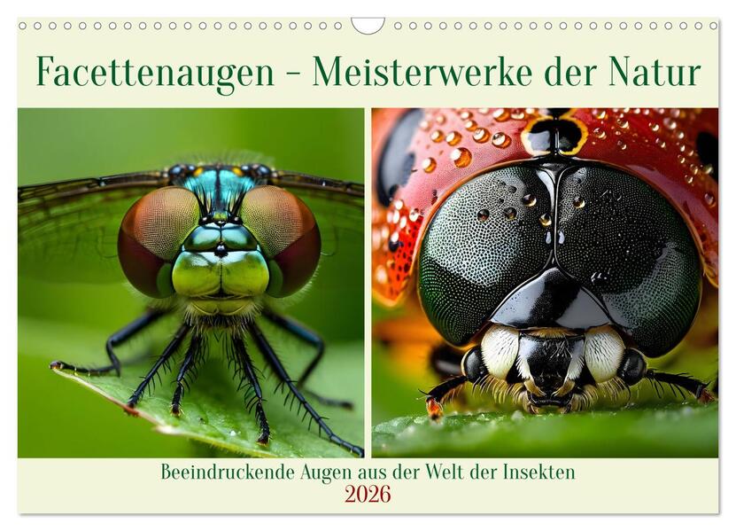 Facettenaugen - Meisterwerke der Natur (Wandkalender 2026 DIN A3 quer) CALVENDO Monatskalender