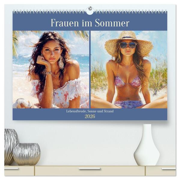 Frauen im Sommer. Lebensfreude Sonne und Strand (hochwertiger Premium Wandkalender 2026 DIN A2 quer) Kunstdruck in Hochglanz