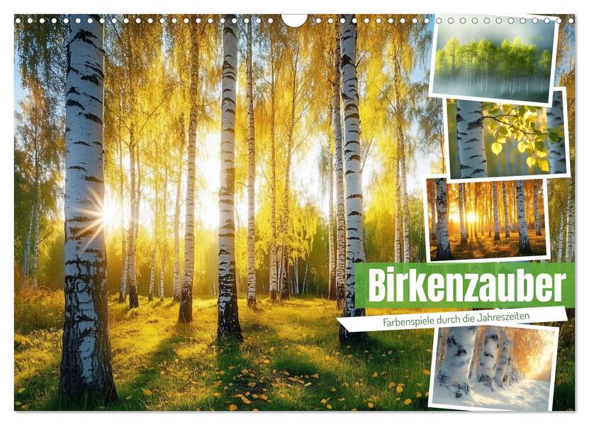 Birkenzauber (Wandkalender 2026 DIN A3 quer) CALVENDO Monatskalender