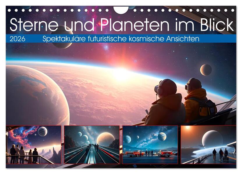 Sterne und Planeten im Blick (Wandkalender 2026 DIN A4 quer) CALVENDO Monatskalender