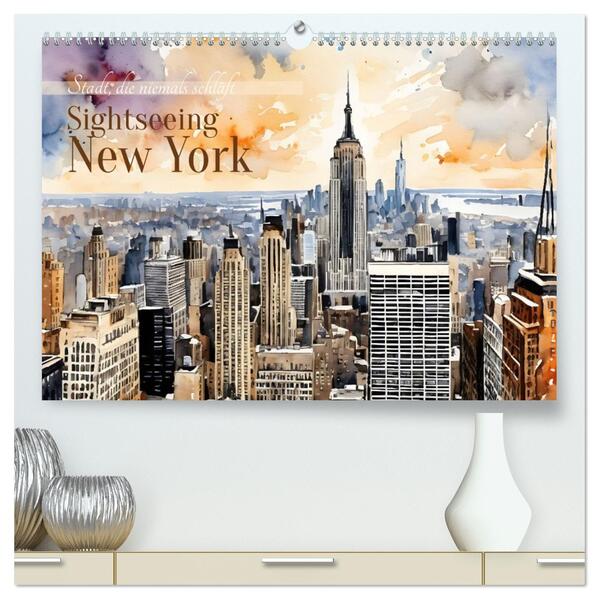 Sightseeing New York (hochwertiger Premium Wandkalender 2026 DIN A2 quer) Kunstdruck in Hochglanz