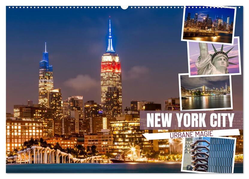 NEW YORK CITY Urbane Magie (Wandkalender 2026 DIN A2 quer) CALVENDO Monatskalender