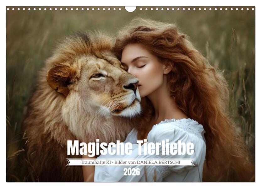 Magische Tierliebe (Wandkalender 2026 DIN A3 quer) CALVENDO Monatskalender