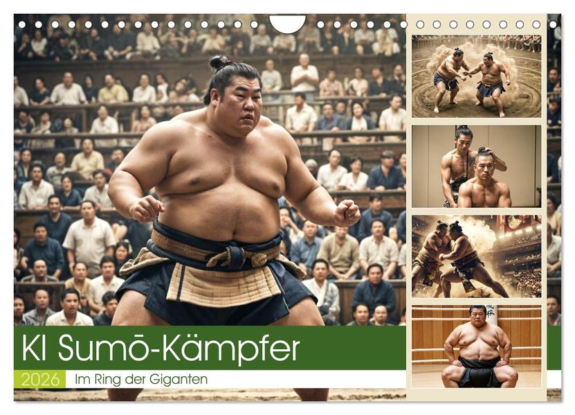 KI Sumo-Kämpfer Im Ring der Giganten (Wandkalender 2026 DIN A4 quer) CALVENDO Monatskalender
