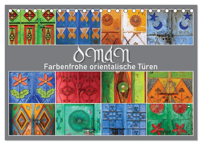 OMAN - Farbenfrohe orientalische Türen (Tischkalender 2026 DIN A5 quer) CALVENDO Monatskalender