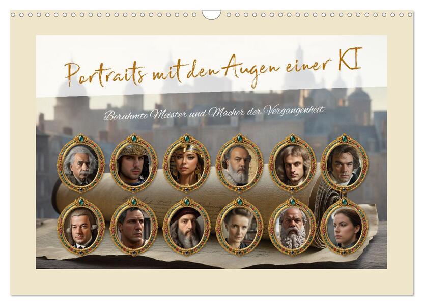 Portraits mit den Augen einer KI (Wandkalender 2026 DIN A3 quer) CALVENDO Monatskalender