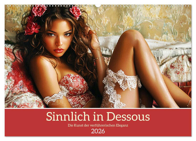 Sinnlich in Dessous. Die Kunst der verführerischen Eleganz (Wandkalender 2026 DIN A2 quer) CALVENDO Monatskalender