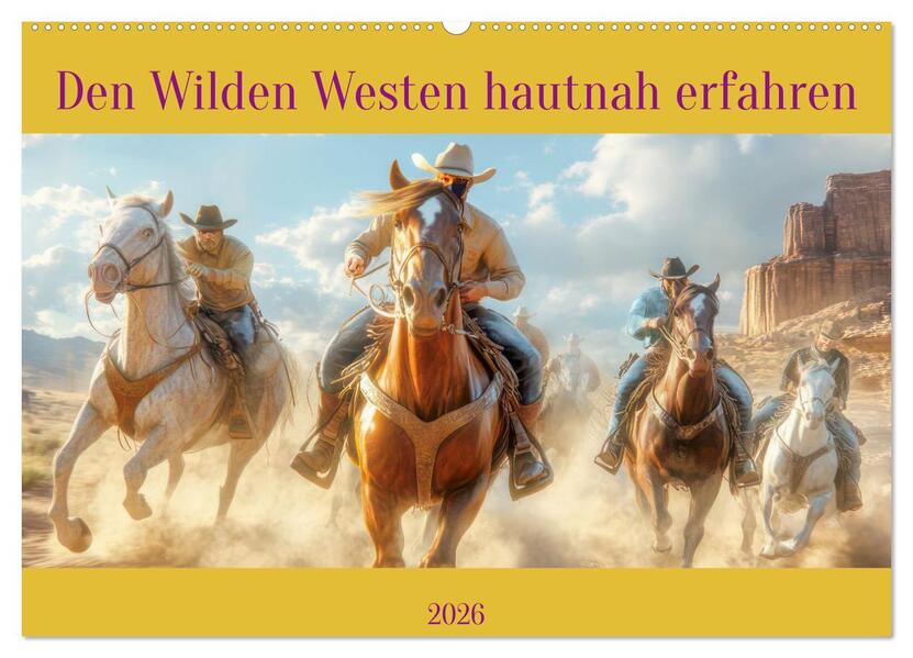 Den Wilden Westen hautnah erfahren (Wandkalender 2026 DIN A2 quer) CALVENDO Monatskalender