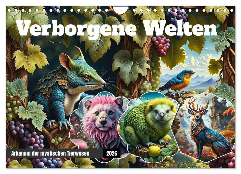 Verborgene Welten: Arkanum der mystischen Tierwesen (Wandkalender 2026 DIN A4 quer) CALVENDO Monatskalender