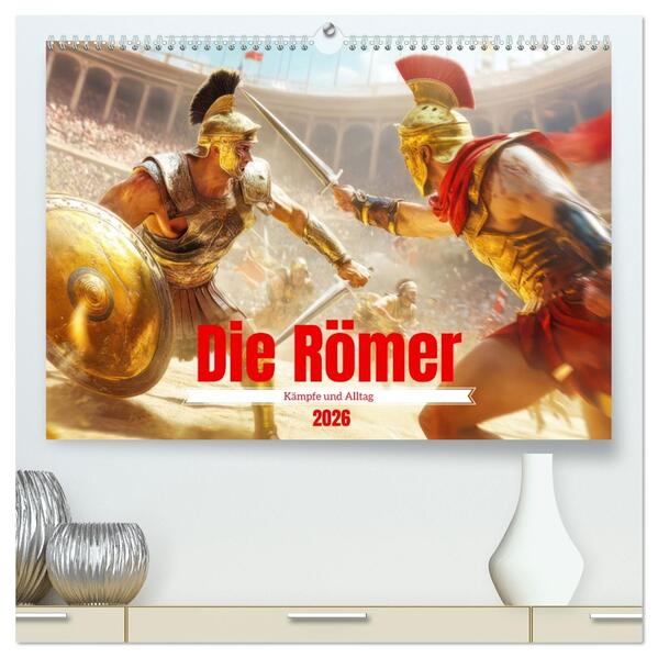 Die Römer - Kämpfe und Alltag (hochwertiger Premium Wandkalender 2026 DIN A2 quer) Kunstdruck in Hochglanz