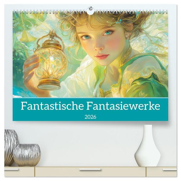 Fantastische Fantasiewerke (hochwertiger Premium Wandkalender 2026 DIN A2 quer) Kunstdruck in Hochglanz