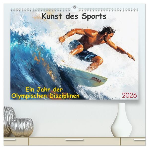 Kunst des Sports (hochwertiger Premium Wandkalender 2026 DIN A2 quer) Kunstdruck in Hochglanz