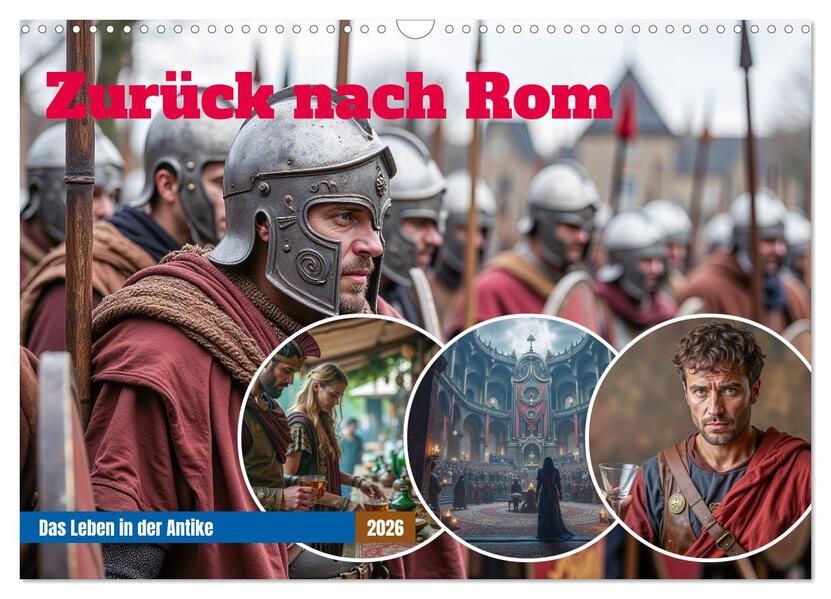 Zurück nach Rom - Das Leben in der Antike (Wandkalender 2026 DIN A3 quer) CALVENDO Monatskalender