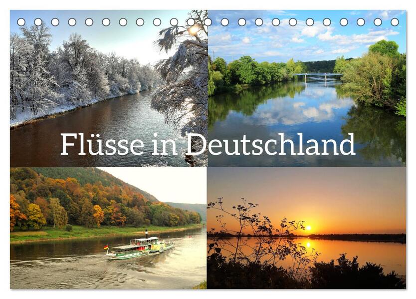 Flüsse in Deutschland (Tischkalender 2026 DIN A5 quer) CALVENDO Monatskalender