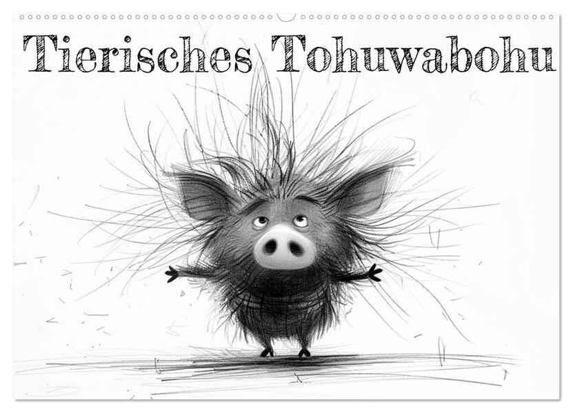 Tierisches Tohuwabohu (Wandkalender 2026 DIN A2 quer) CALVENDO Monatskalender