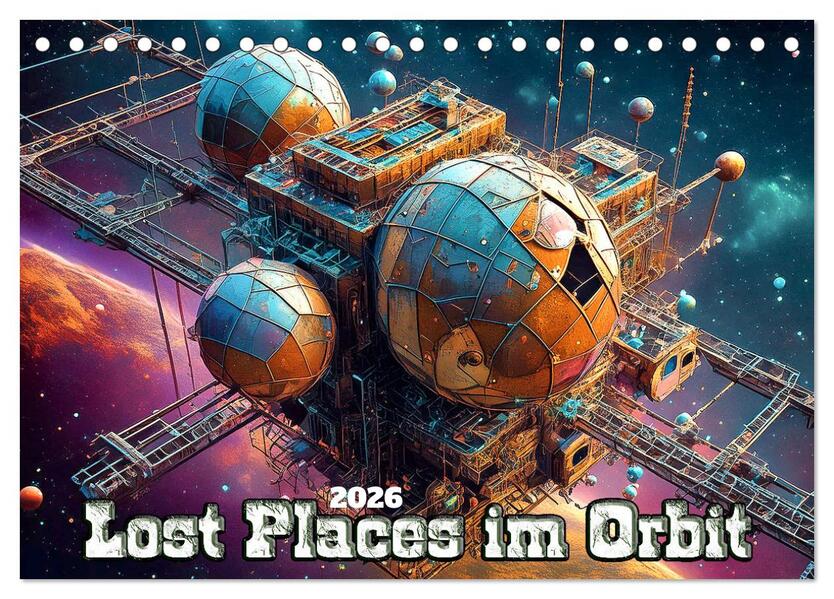 Lost Places im Orbit (Tischkalender 2026 DIN A5 quer) CALVENDO Monatskalender