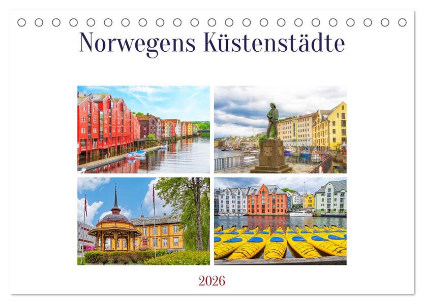 Norwegens Küstenstädte (Tischkalender 2026 DIN A5 quer) CALVENDO Monatskalender