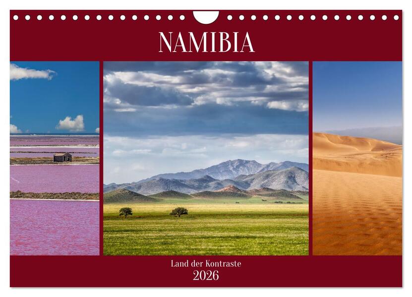 Namibia - Land der Kontraste (Wandkalender 2026 DIN A4 quer) CALVENDO Monatskalender