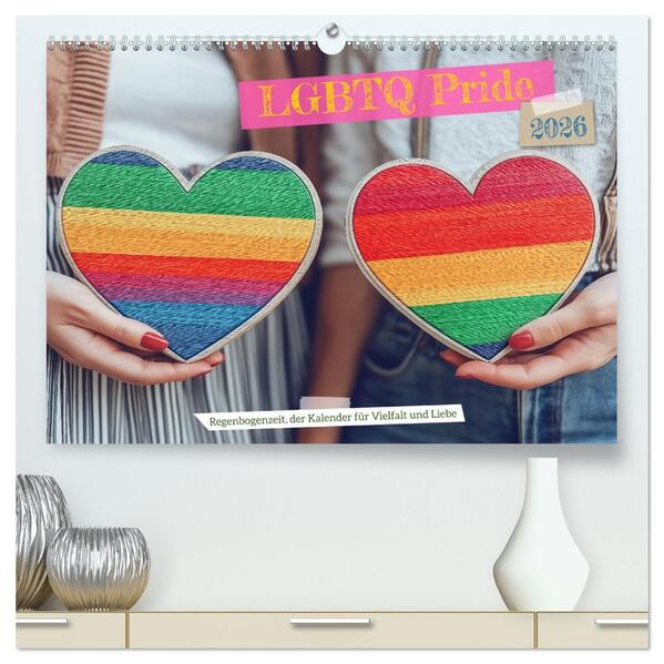 LGBTQ Pride - Regenbogenzeit der Kalender für Vielfalt und Liebe (hochwertiger Premium Wandkalender 2026 DIN A2 quer) Kunstdruck in Hochglanz