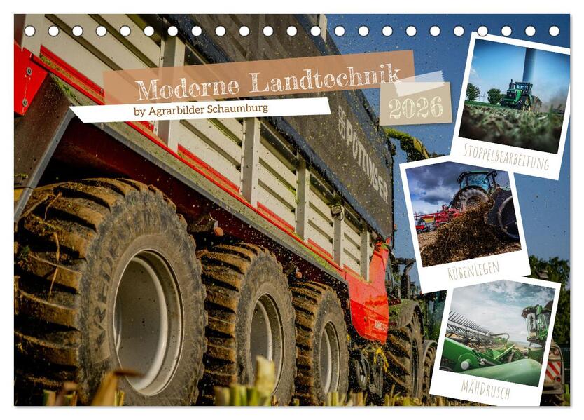 Moderne Landtechnik (Tischkalender 2026 DIN A5 quer) CALVENDO Monatskalender