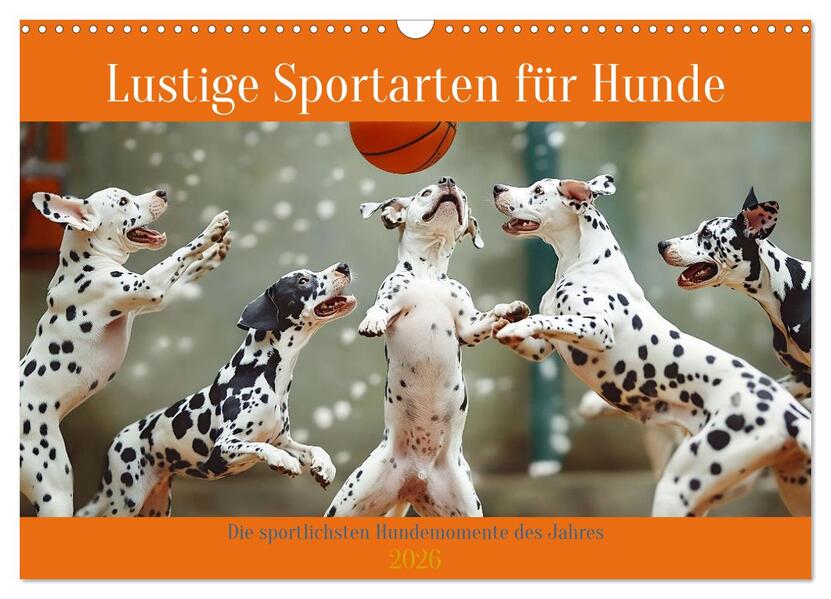 Lustige Sportarten für Hunde (Wandkalender 2026 DIN A3 quer) CALVENDO Monatskalender