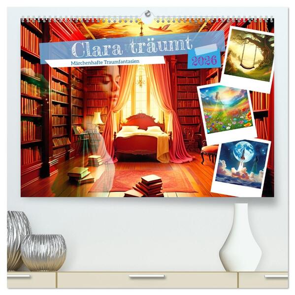 Clara träumt - Märchenhafte Traumfantasien (hochwertiger Premium Wandkalender 2026 DIN A2 quer) Kunstdruck in Hochglanz