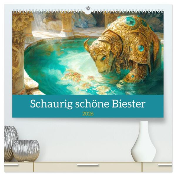 Schaurig schöne Biester (hochwertiger Premium Wandkalender 2026 DIN A2 quer) Kunstdruck in Hochglanz