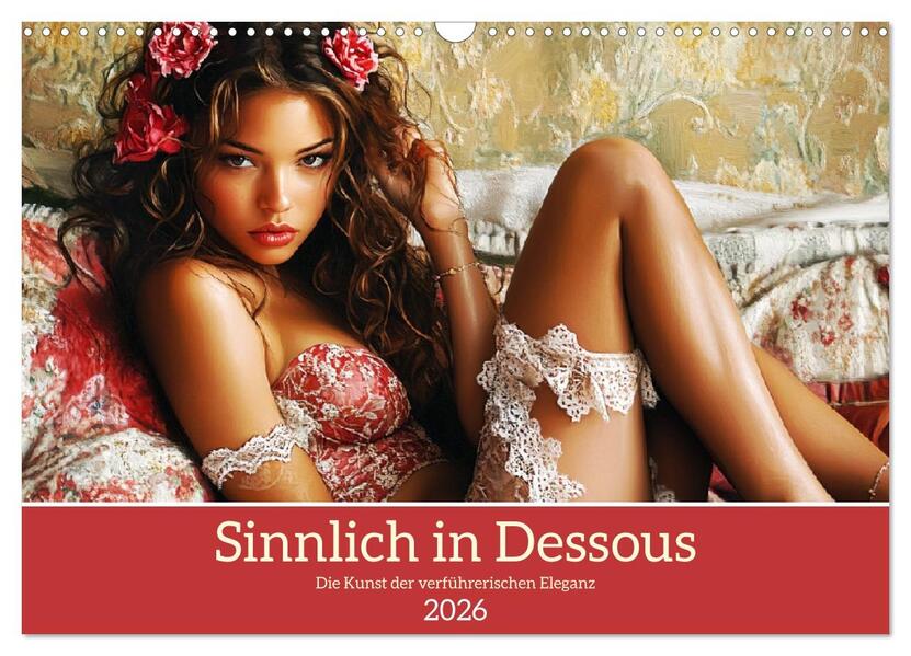 Sinnlich in Dessous. Die Kunst der verführerischen Eleganz (Wandkalender 2026 DIN A3 quer) CALVENDO Monatskalender