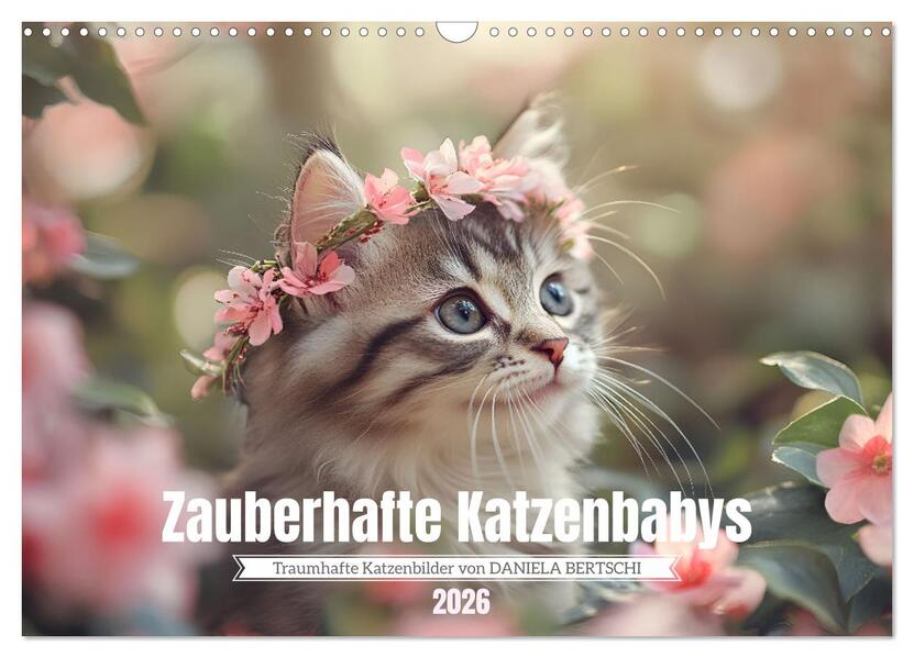Zauberhafte Katzenbabys (Wandkalender 2026 DIN A3 quer) CALVENDO Monatskalender
