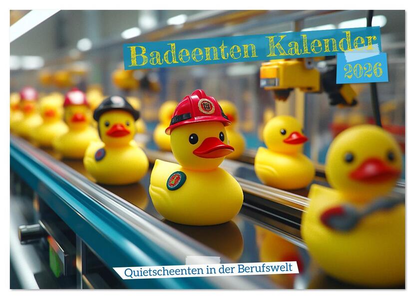Badeenten Kalender - Quietscheenten in der Berufswelt (Wandkalender 2026 DIN A3 quer) CALVENDO Monatskalender