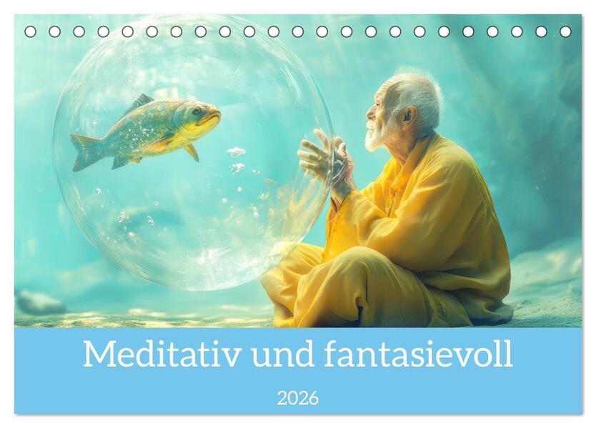 Meditativ und fantasievoll (Tischkalender 2026 DIN A5 quer) CALVENDO Monatskalender