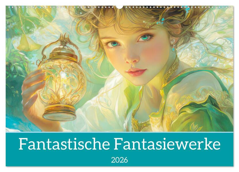 Fantastische Fantasiewerke (Wandkalender 2026 DIN A2 quer) CALVENDO Monatskalender
