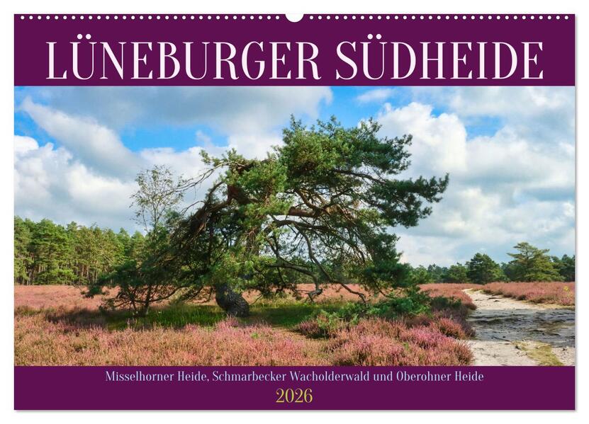Lüneburger Südheide (Wandkalender 2026 DIN A2 quer) CALVENDO Monatskalender