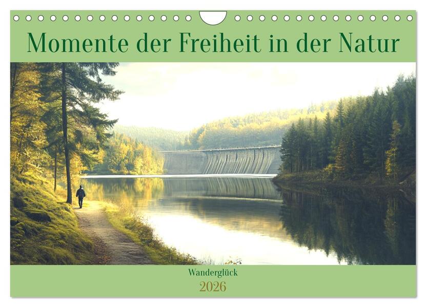 Wanderglück - Momente der Freiheit in der Natur (Wandkalender 2026 DIN A4 quer) CALVENDO Monatskalender