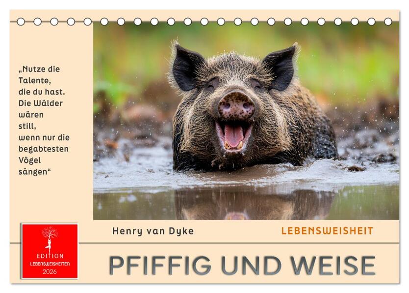Pfiffig und weise (Tischkalender 2026 DIN A5 quer) CALVENDO Monatskalender