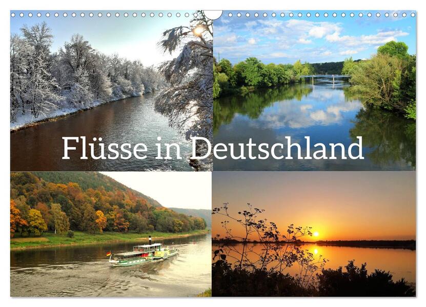 Flüsse in Deutschland (Wandkalender 2026 DIN A3 quer) CALVENDO Monatskalender