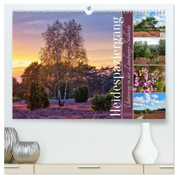 Heidespaziergang (hochwertiger Premium Wandkalender 2026 DIN A2 quer) Kunstdruck in Hochglanz