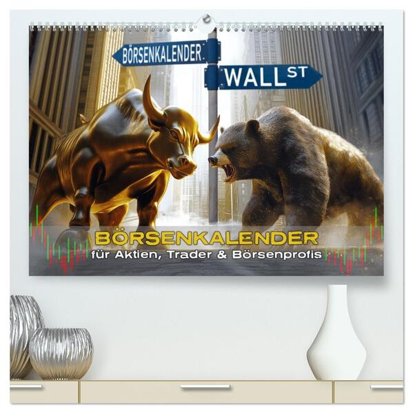 Börsenkalender - der Kalender für Aktien Trader und Börsenprofis. (hochwertiger Premium Wandkalender 2026 DIN A2 quer) Kunstdruck in Hochglanz
