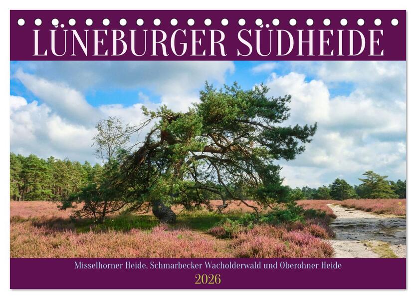 Lüneburger Südheide (Tischkalender 2026 DIN A5 quer) CALVENDO Monatskalender