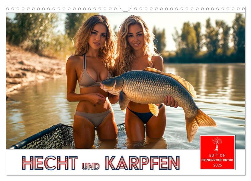 Hecht und Karpfen (Wandkalender 2026 DIN A3 quer) CALVENDO Monatskalender