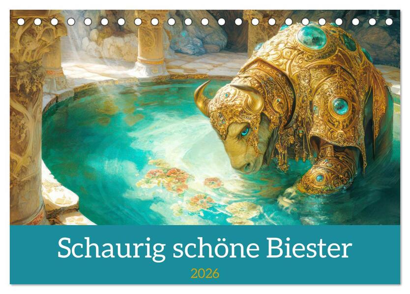 Schaurig schöne Biester (Tischkalender 2026 DIN A5 quer) CALVENDO Monatskalender