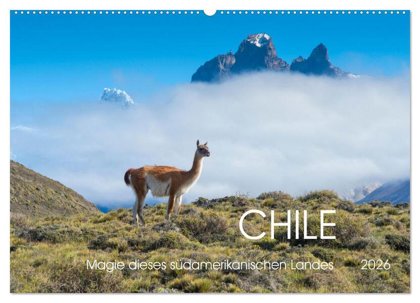 Magie dieses Südamerikanischen Landes Chile (Wandkalender 2026 DIN A2 quer) CALVENDO Monatskalender