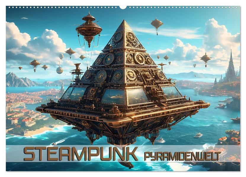 Steampunk Pyramidenwelt (Wandkalender 2026 DIN A2 quer) CALVENDO Monatskalender