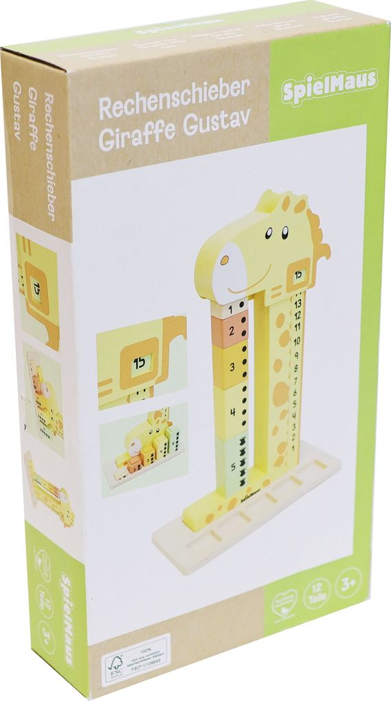 SpielMaus Holz Rechenschieber Giraffe
