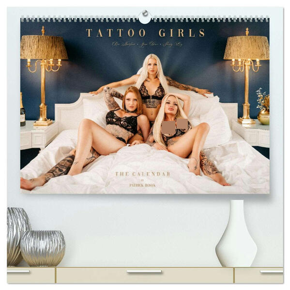 Tattoo Girls - Jane Davi Red.Natified Shorty BIG (hochwertiger Premium Wandkalender 2026 DIN A2 quer) Kunstdruck in Hochglanz