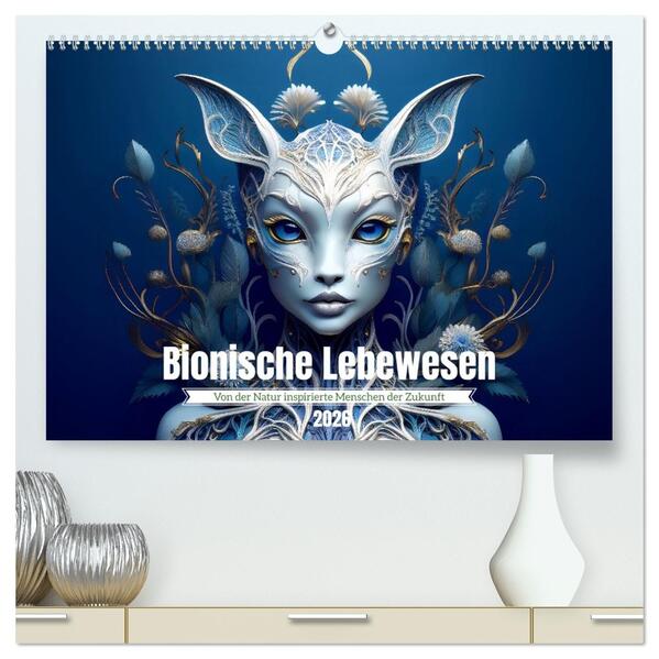 Bionische Lebewesen - Von der Natur inspirierte Menschen der Zukunft (hochwertiger Premium Wandkalender 2026 DIN A2 quer) Kunstdruck in Hochglanz