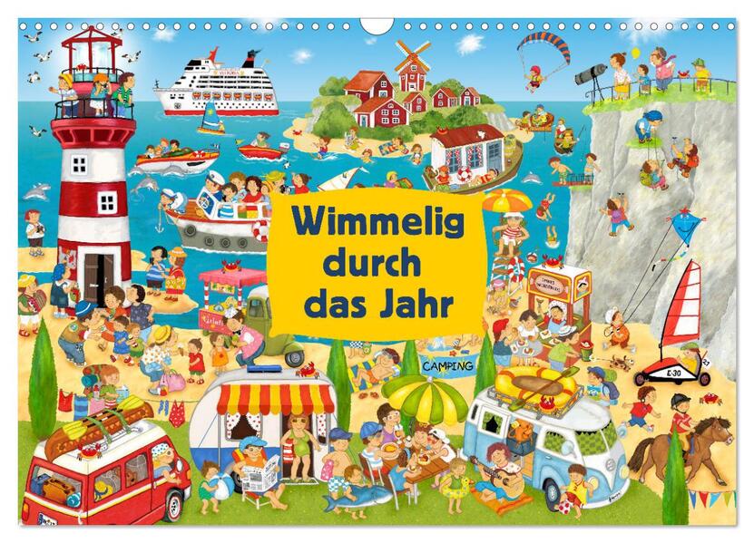 Wimmelig durch das Jahr (Wandkalender 2026 DIN A3 quer) CALVENDO Monatskalender