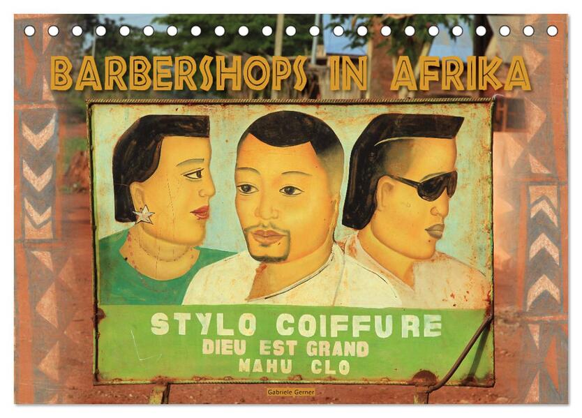 Barbershops in Afrika (Tischkalender 2026 DIN A5 quer) CALVENDO Monatskalender