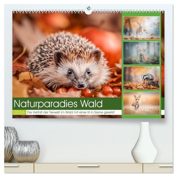 Naturparadies Wald (hochwertiger Premium Wandkalender 2026 DIN A2 quer) Kunstdruck in Hochglanz
