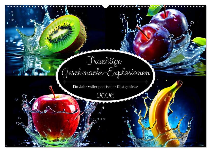 Fruchtige Geschmacks-Explosionen (Wandkalender 2026 DIN A2 quer) CALVENDO Monatskalender